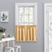 Wide Width Lisa Solidtextured Tailored Tiers by Ellis Curtains in Butter (Size 56" W 36" L)