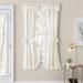 Wide Width Classic Wide Ruffle Ruffled Priscilla With Tiebacks by Ellis Curtains in Natural (Size 84" W 54" L)