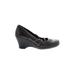 Clarks Wedges: Black Print Shoes - Women's Size 7 - Round Toe