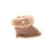 Koala Baby Booties: Slip-on Wedge Boho Chic Brown Shoes - Kids Girl's Size 1