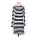 MICHAEL Michael Kors Casual Dress - Sheath Crew Neck 3/4 sleeves: White Print Dresses - Women's Size X-Small