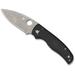 Spyderco Shaman Folding Knife (Stonewashed Blade, Black Handle) - [Site discount] C229GP