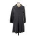 Karen Scott Casual Dress - Sweater Dress High Neck 3/4 sleeves: Gray Dresses - Women's Size Medium