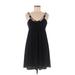 Candie's Casual Dress - Mini: Black Solid Dresses - Women's Size Medium