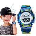 COOBOS-Montre de sport numérique LED pour enfants étanche bleu marine CamSolomon étudiants