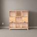 Ebern Designs Leoti 45.66" H x 44.48" W Solid Wood Standard Bookcase Wood in Brown | 45.66 H x 44.48 W x 11.02 D in | Wayfair