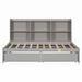 Red Barrel Studio® Storage Bed w/ Side Bookcase & Drawers in Gray | 44.54 H x 49.6 W x 78.61 D in | Wayfair 3A62EA3A8C244899A2C94FF6B971E52A