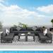 Latitude Run® Gillean 8 - Person Outdoor Seating Group w/ Cushions Metal/Rust - Resistant Metal in Gray | Wayfair 8883A033F8DB46EC82C25AE8EB96F3FA