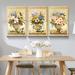 Red Barrel Studio® 3 Panels Framed Canvas Wall Art Decor,3 Pieces Flower Painting Decoration Painting For Chrismas Gift, Cafe, Office, Dining Room | Wayfair