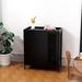 Hokku Designs Kambra 26.82" Sideboard, Accent Cabinet, Livingroom Storage Cabinet in Black | 31.54 H x 26.82 W x 15.79 D in | Wayfair