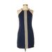 Lilly Pulitzer Casual Dress - Sheath Plunge Sleeveless: Navy Blue Dresses - Women's Size 2