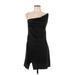 BEIGE BOTANY Cocktail Dress - Sheath Cowl Neck Sleeveless: Black Print Dresses - Women's Size Large