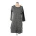 The Limited Casual Dress - Shift: Gray Marled Dresses - Women's Size Small