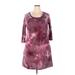 Rachel Rachel Casual Dress - A-Line Scoop Neck 3/4 sleeves: Burgundy Dresses - Women's Size 2X