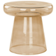 Beistelltisch Goldbraun Rauchglas Glänzend Hoch Rund 39 cm T-Form Pilzform Konisch Retro-Stil Couchtisch für Pflanzen Wohnzimmer Ausstattung