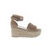 Marc by Marc Jacobs Wedges: Tan Print Shoes - Women's Size 11 - Open Toe