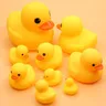 1Pc Cute Small Yellow Duck Baby Bath Toys spremere gomma BB Bathing Water Fun Toy Race Classic