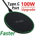 Pad caricabatterie wireless da 100 W per iPhone 14 13 12 11 Pro Max X Samsung Xiaomi Caricabatterie per telefono Stazione dock di ricarica rapida a induzione
