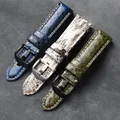 Bracciale in pelle di serpente fatto a mano 20 22 24 26MM grigio blu verde stile Vintage cinturino