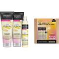 John Frieda Haarpflege Go Blonder Geschenkset Haarshampoo 250 ml + Conditioner 250 ml + Aufhellungsspray 100 ml + Augenmaske