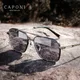 CAPONI Pure Titanium Men Sunglasses Car Driving Cool Sun Shades Polarized Photochromic UV400 Square