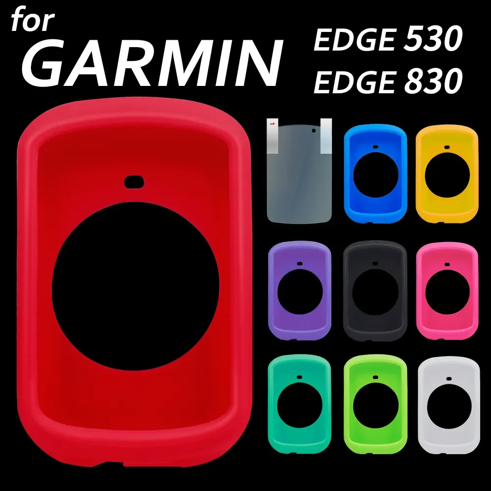 Garmin EDGE 530 Custodia protettiva EDGE 530 830 Custodia protettiva in silicone GPS Pellicola protettiva per schermo per computer da bicicletta