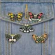 Vintage Butterflys Moth Hard Enamel Pins Custom Lily of the Valley Vine Brooches Lapel Badge Black