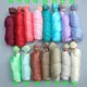 15 cm Big curled BJD doll hair green purple pink color high temperature heat resistant fabric art