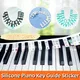 88/61 Keys Removable Silicone Piano Keyboard Guide Stickers Reusable Piano Key Note Labels