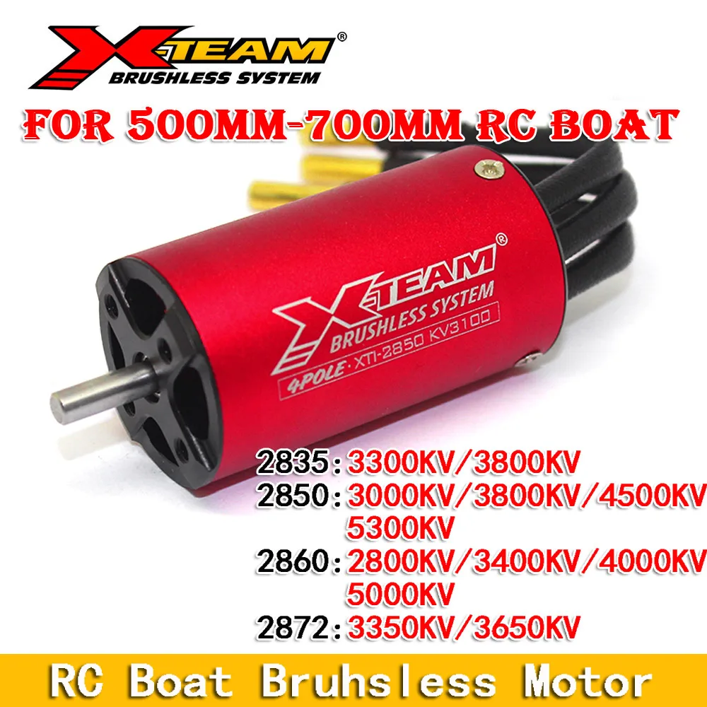 X-TEAM Wasserdichter 2835 2850 2860 2872 3800KV 4500KV 3300KV 5000KV Bürstenloser Motor für 300 mm - 700 mm ferngesteuerte RC-Boote Image