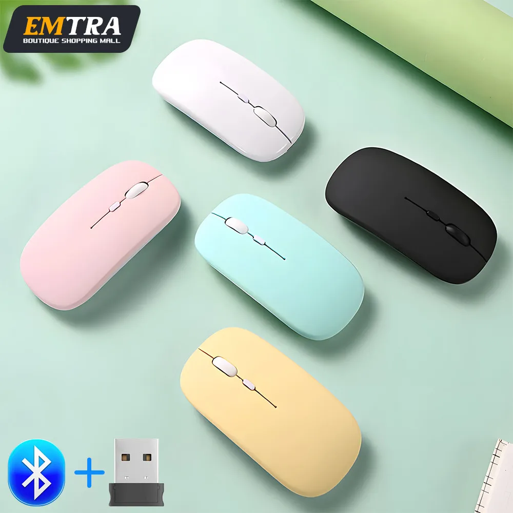 Wiederauf ladbare drahtlose Bluetooth-Maus tragbare leise ergonomische Mäuse für iPad Computer Laptop Tablet Telefon Büro Gaming-Maus