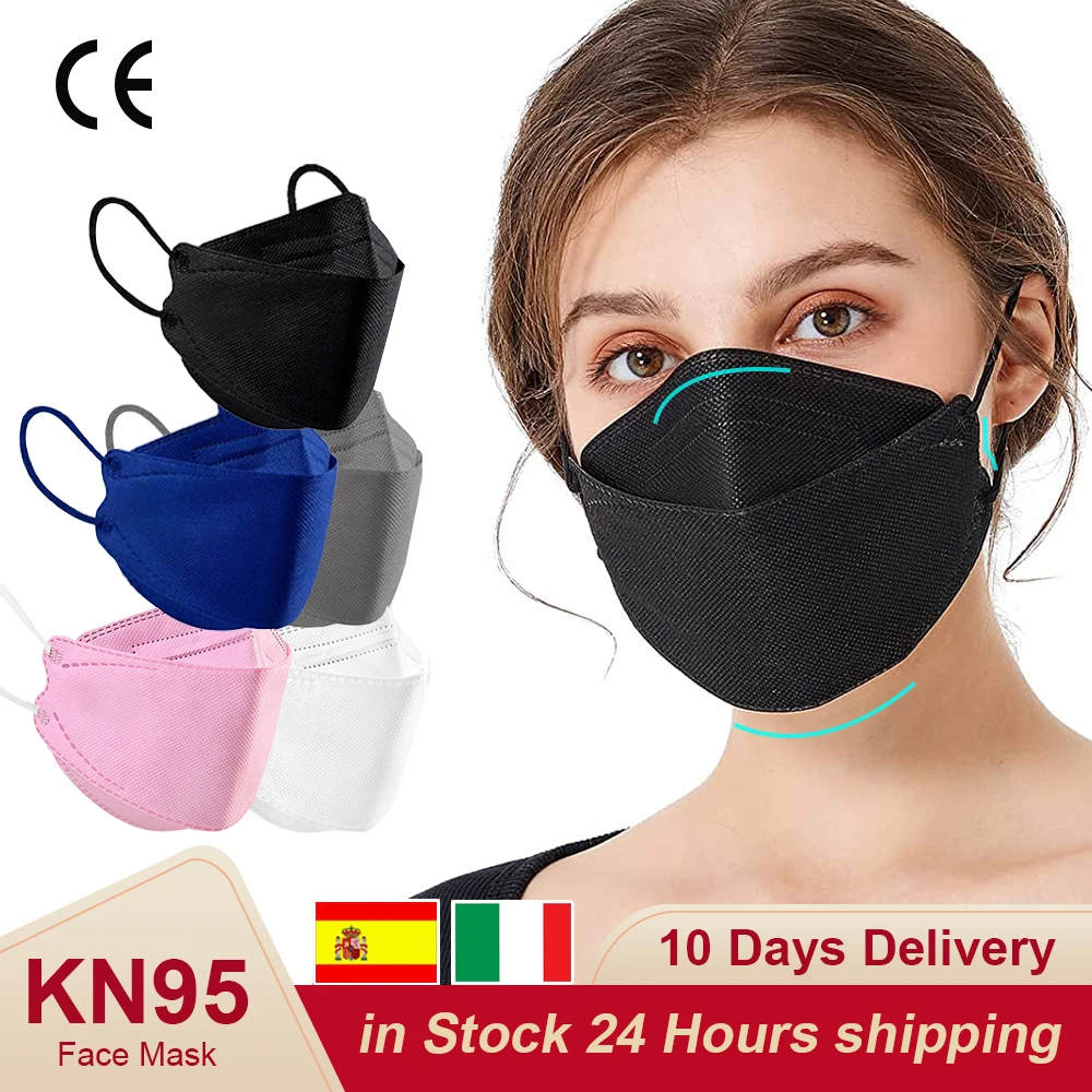Ffp2 maske schwarz 3d kn95 erwachsene fpp2 zugelassen kn95 ce respirator filter mund maske ffp2 wieder verwendbare ffp2 masken 10/50/100 stücke Image