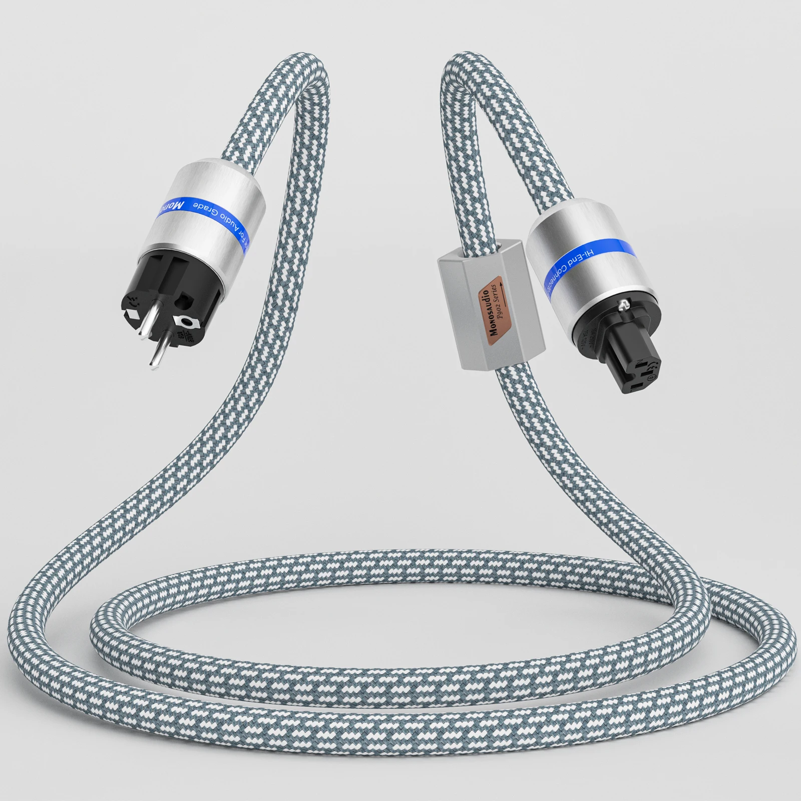 Monosaudio P902E6R 99,9998 % Kupfer 5,5 Quadratisches Audio-Stromkabel EUR-Version AC-Netzkabel IEC-Netzkabel Image