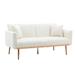 Elegant Velvet Sofa, Accent Sofa Loveseat Sofa with Metal Feet, Folding Futon Sofa Bed