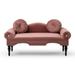 Width Modern Velvet Upholstered Loveseat Sofa Accent Bedside Entryway Bench Small Sofa 2 Seater Couch Settee