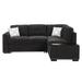 83.8" Chenille Square Arm Sofa With Reversible Sectional Pull-Out - 83.8" x 68.5" x 33.8"