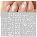 White Flower Nail Art Stickers Decals Sakura 3D Self-Adhesive Nail Supplies 8 Sheets Cherry blossoms Design Manicure Tips Nail Decoration Wraps for Acrylic Nails Beauty Charms DIY for Women Kids Girls