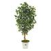 Silk Plant Nearly Natural 65 Ficus Artificial Tree in Decorative Planter