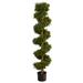 Silk Plant Nearly Natural 5 Boxwood Spiral Topiary Artificial Tree (Indoor/Outdoor)