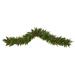 Silk Plant Nearly Natural 6 Christmas Pine Artificial Garland with 50 Warm White LED Lights and Berries