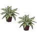 Silk Plant Nearly Natural Silver Queen Silk Plant (Set of 2)