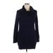 AB Studio Casual Dress - Sweater Dress: Blue Dresses - Women's Size X-Large