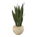 Silk Plant Nearly Natural 32 Sansevieria Artificial Plant in Sand Colored Planter