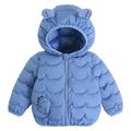 URMAGIC Toddler Baby Teddy Puffer Jacket Cute Dinosaur Printed Winter Warm Coat with Hoods Bears Ears Lightweight Outerwear