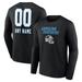 Men's Fanatics Branded Black Carolina Panthers Personalized Name & Number Team Wordmark Long Sleeve T-Shirt