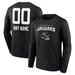 Men's Fanatics Branded Black Jacksonville Jaguars Personalized Name & Number Team Wordmark Long Sleeve T-Shirt