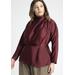 Plus Size Women's Dolman Sleeve Peplum Blouse by ELOQUII in Maroon Banner (Size 32)