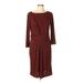 Talbots Casual Dress - Sheath: Red Dresses - Women's Size Large Petite