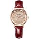 TIMGUX Ladies Watch Classic Fashion Waterproof Luminous Red Leather Strap Analog Quartz Dress Watch for Women Unique Diamond Scale Mark Day-Date Wrist Watch, Rose Gold, TG312-Rose Gold