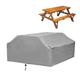 Garden Furniture Cover Waterproof Picnic Table Cover,210D Bench Covers,Outdoor Garden Furniture Cover,Dust Snow、Anti Rain Silver Backing All Weather Protection,Patio Square Tablecloth. (Color : Grey2